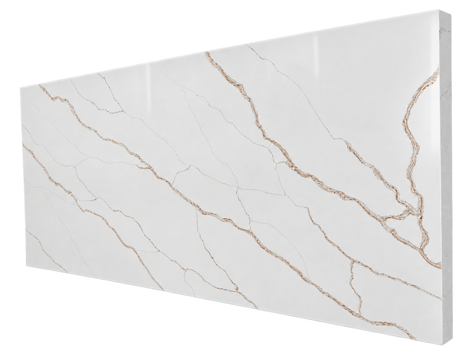Calacatta Beige Quartz Slab 64" x 127"