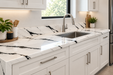 Calacatta Black Quartz Prefab Countertop - 9' x 26"