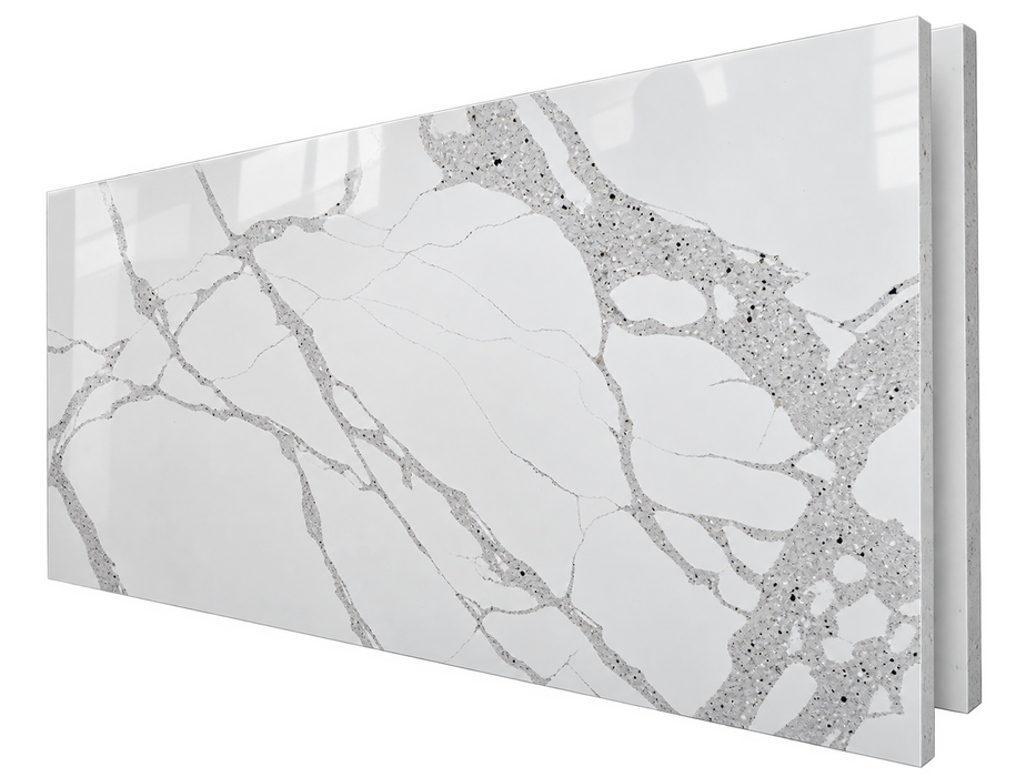 Calacatta Brown Quartz Slab 64" x 127"