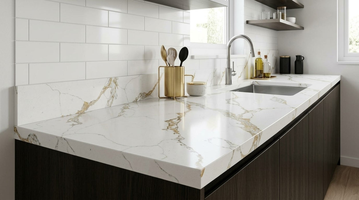 Calcatta Gold Prefab Quartz - 9ft