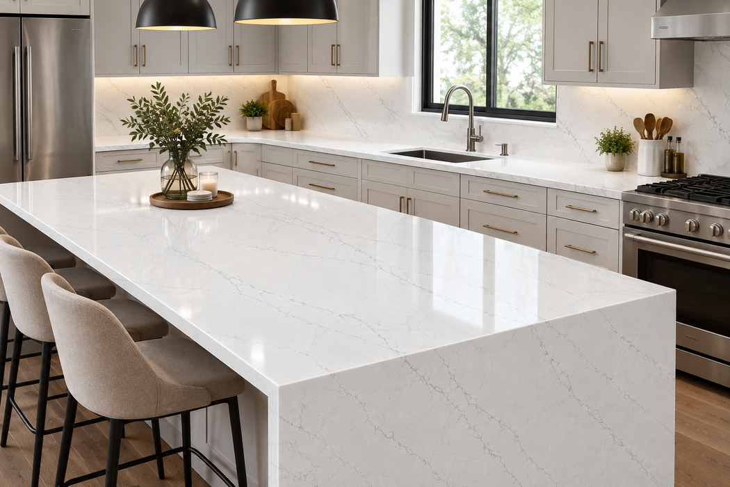 Calacatta Slim Quartz Slab 64" x 127"