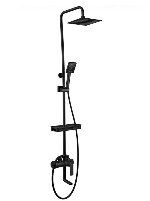 Surface Shower Faucet Set 12" | Black