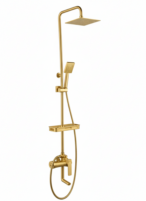 Surface Shower Faucet Set 8" | Gold
