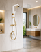 Surface Shower Faucet Set 8" | White and Gold