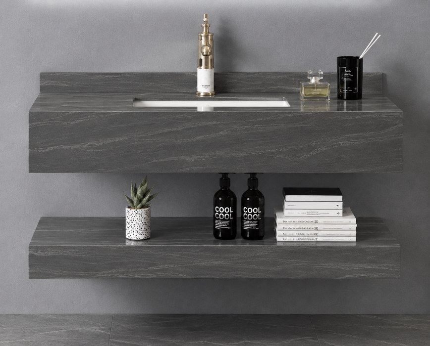 Dark Gray Rock Plate Sink  31.5" x 19.6" x 6"