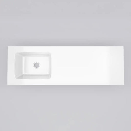 White Kitchen Countertop With Sink 180x60cm