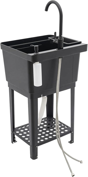 Laundry Sink 24"X24"X34"H (Black)