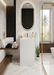 Sintered Stone Pedestal Sink Plain White