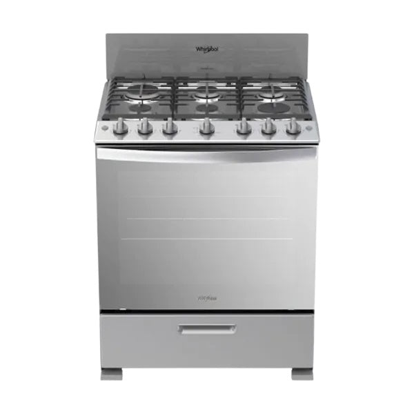 Whirlpool 30" 6 Burner Gas Stove - Sliver