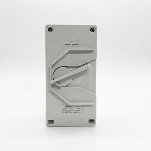 2 Pole Isolator Switch 20A