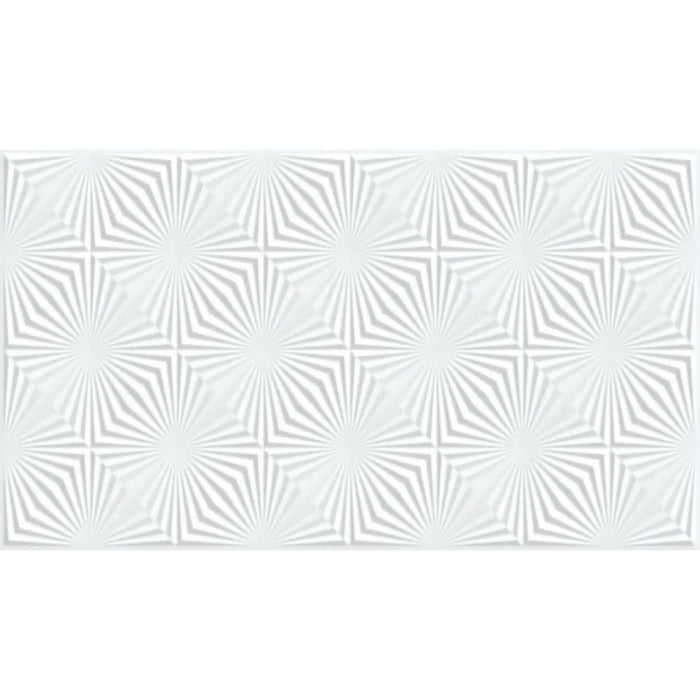 31208 Lounge White HD Ceramic Wall Tile 12" X 22" 11PCS