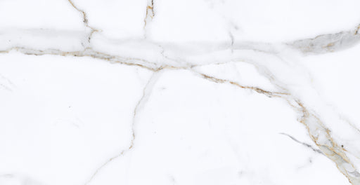 Calacata Gold Brilho Plus Ceramic Floor and Wall Tile 12"X23"
