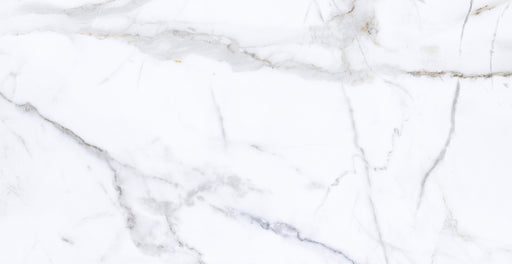 Calacata Gold Brilho Plus Ceramic Floor and Wall Tile 12"X23"