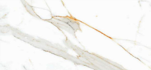 Crystal Gold Statuario Porcelain Floor and Wall Tile 24" X 48"