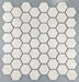 Snow White Hexagon Mosaic Glass Tile 12"x12