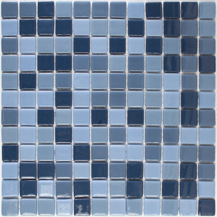Azul Mescla  NAT Glass Mosaic Glass Tile  12'X12"