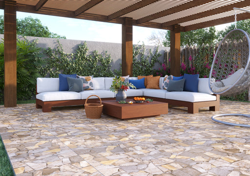 Quartzo Natural Ceramic Floor and Wall Tile 24" x 24"
