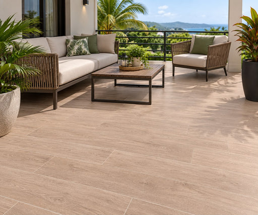 Tannat Brown Ceramic Floor and Wall Tile 7" x 47"