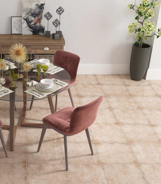 Tulsa Beige Ceramic Floor And Wall Tile 18" X 18"