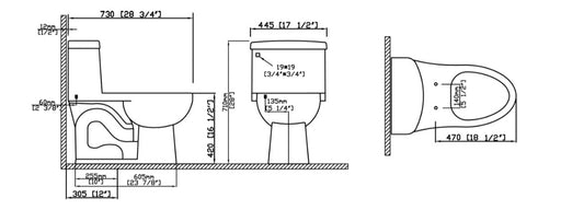 White Elongated Ceramic Toilet C-6200