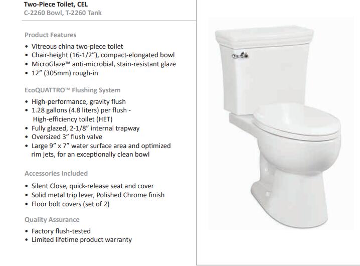 Elongated Toilet White #CT-2260