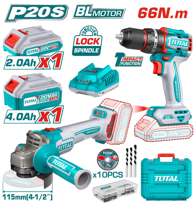 Total Cordless 2 pcs Combo Kit  UTCKLI20273