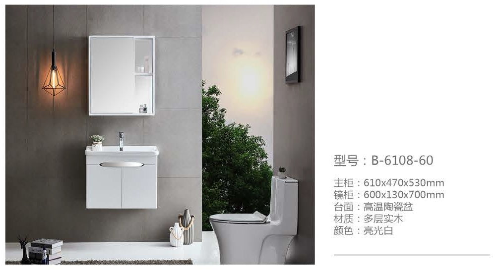 Sweden Series Bathroom Vanity Cabinet B-6108-60