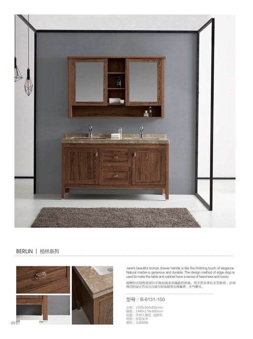 Berlin Series Bathroom Vanity Cabinet Set B-6131-150