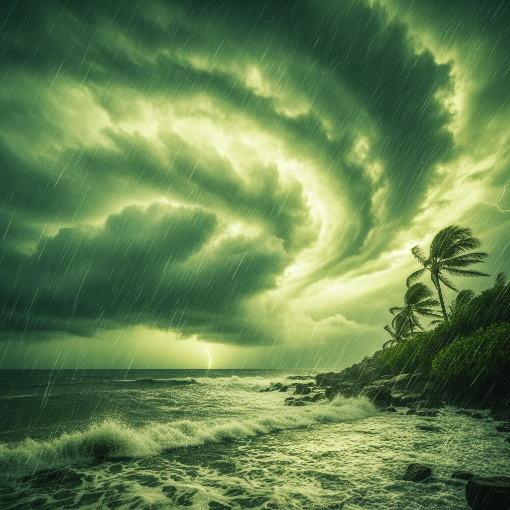 Brighter Tropical Storm Background