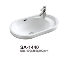 White Ceramic Countertop Basin SA-1440