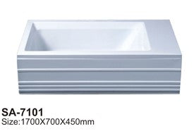 Fiberglass White Bathtub SA-7101