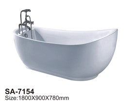 Freestanding White Bathtub SA-7154