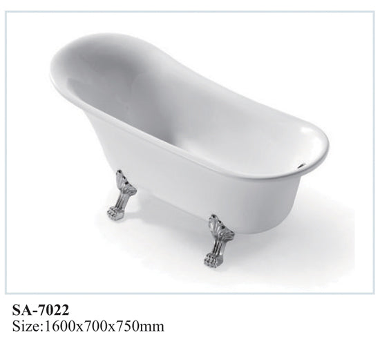 Freestanding White Bathtub SA-7022