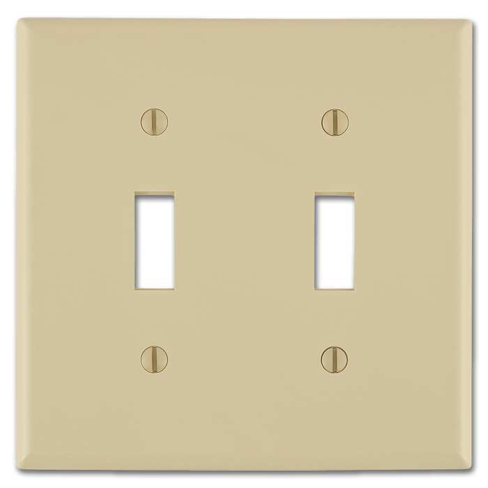 Ivory 2 Gang Switch Plate