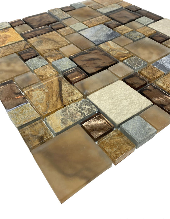 Tile: Mosaic Slate Brown 12"X12" (11pcs/box)